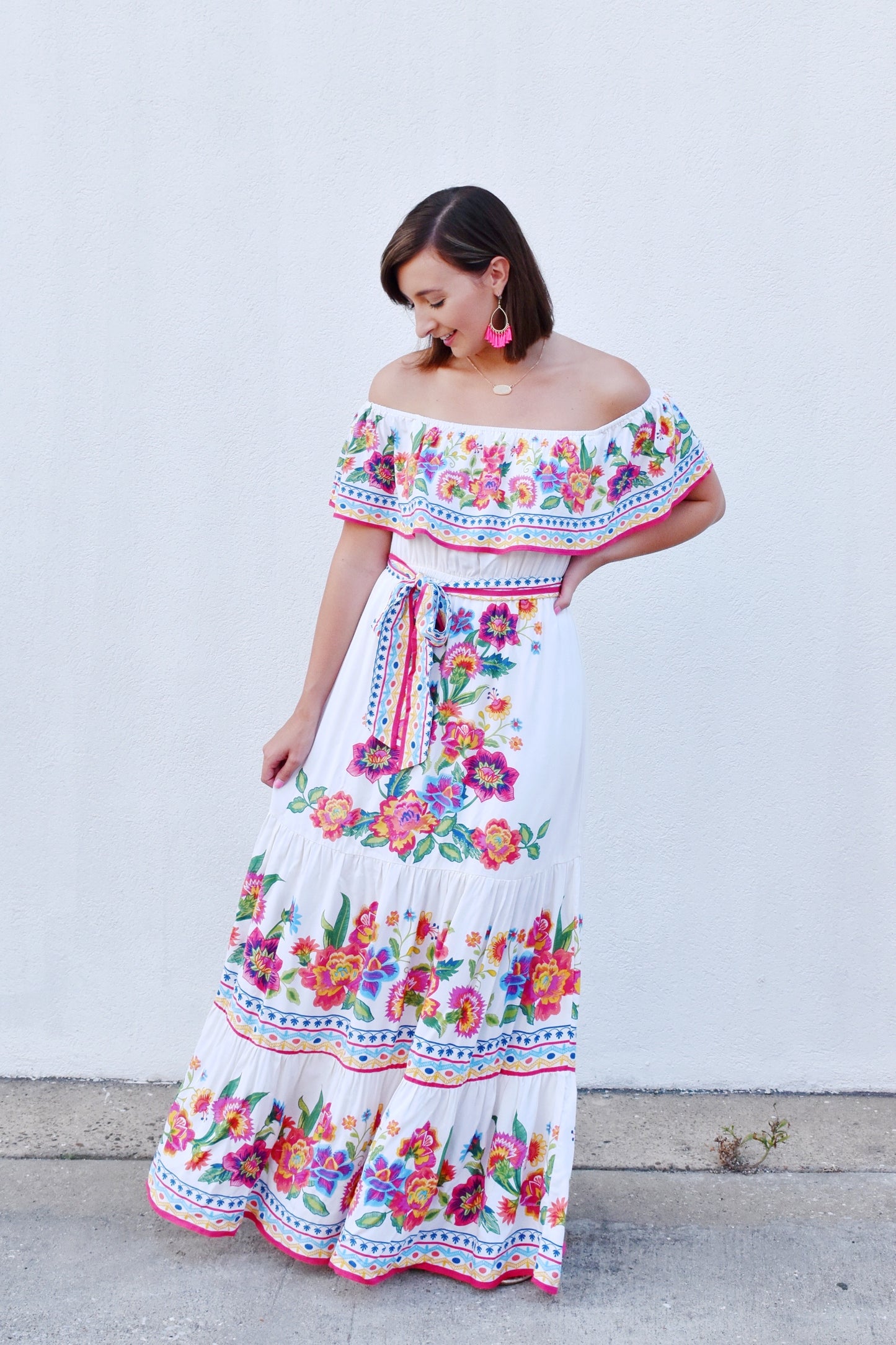 Load image into Gallery viewer, Multi Color Floral Maxi Dress
