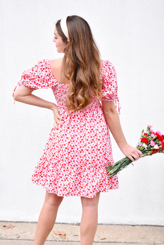 In Bloom Ditsy Floral Sweetheart Dress