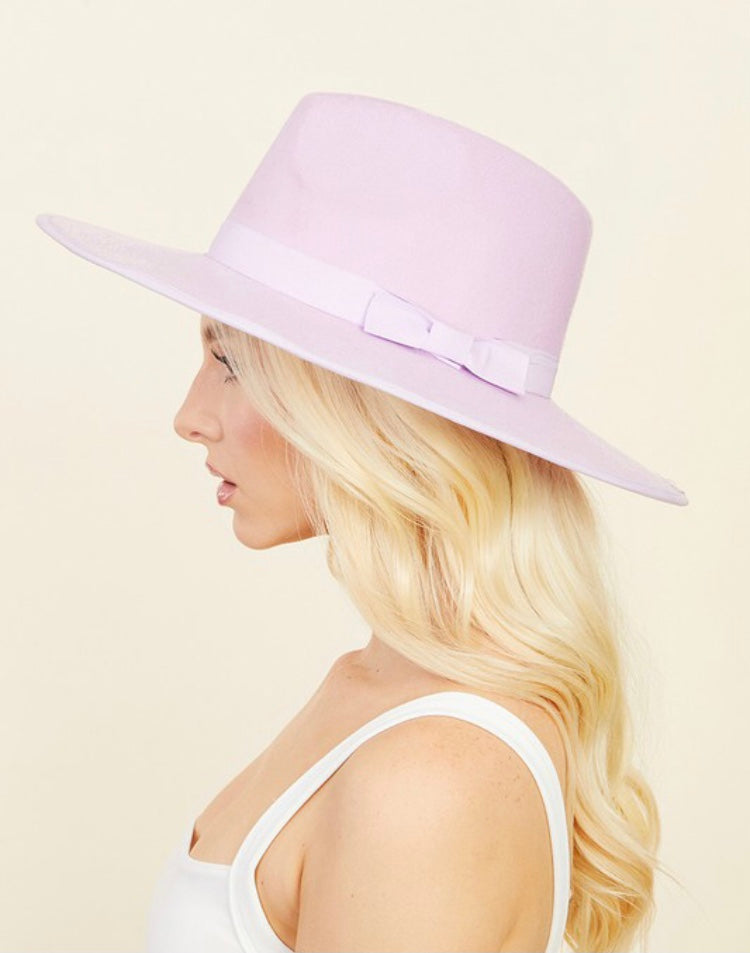 Lavender Bow Detail Hat