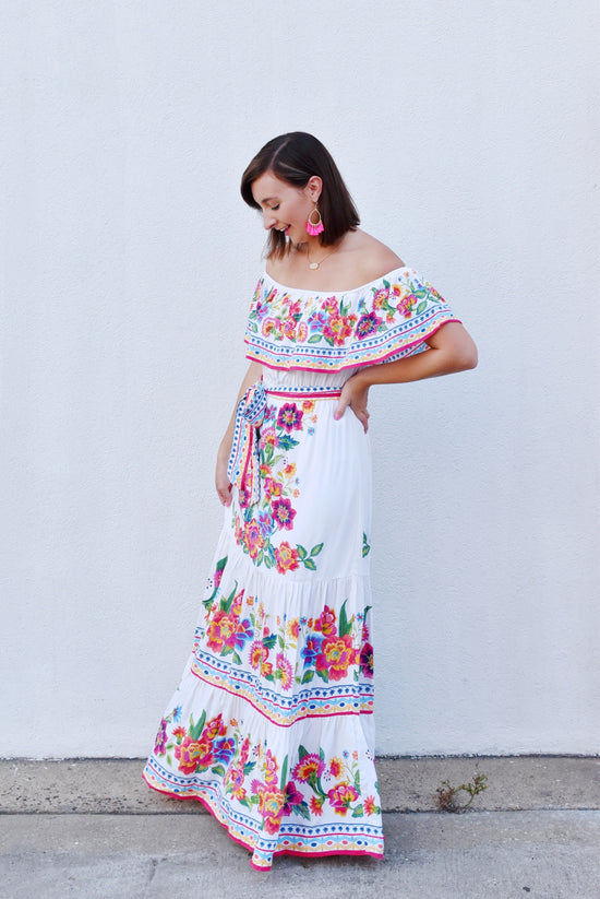 Load image into Gallery viewer, Multi Color Floral Maxi Dress
