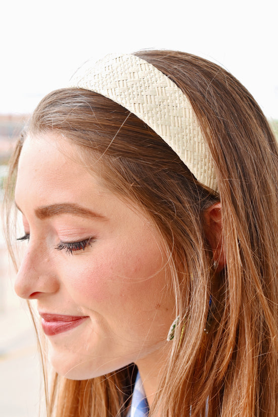 Load image into Gallery viewer, Ivory Rattan Headband
