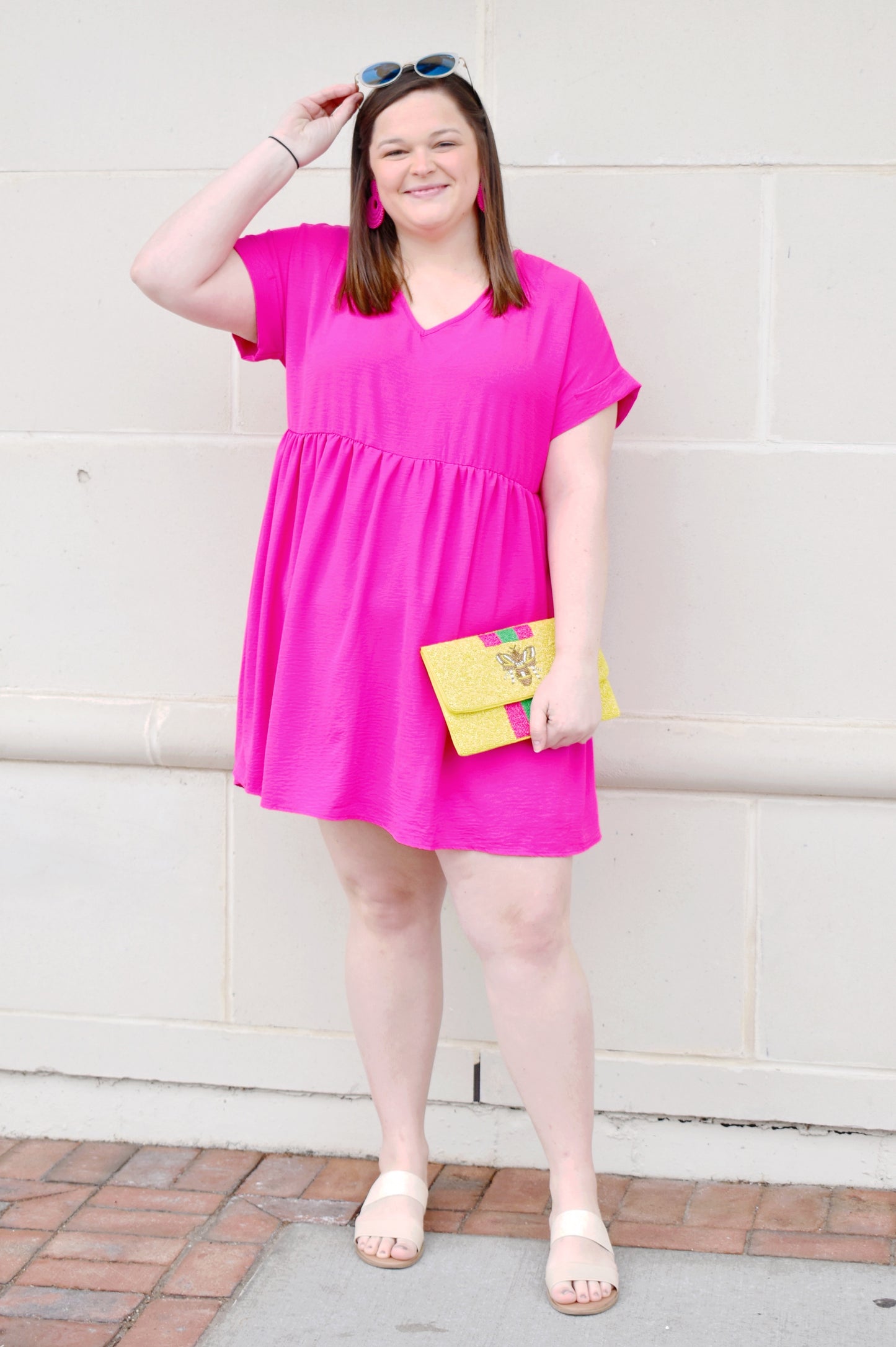 Plus Hot Pink Must Have Babydoll Dress Confetti Boutique Plus Hot Pink Must Have Babydoll Dress Confetti Boutique