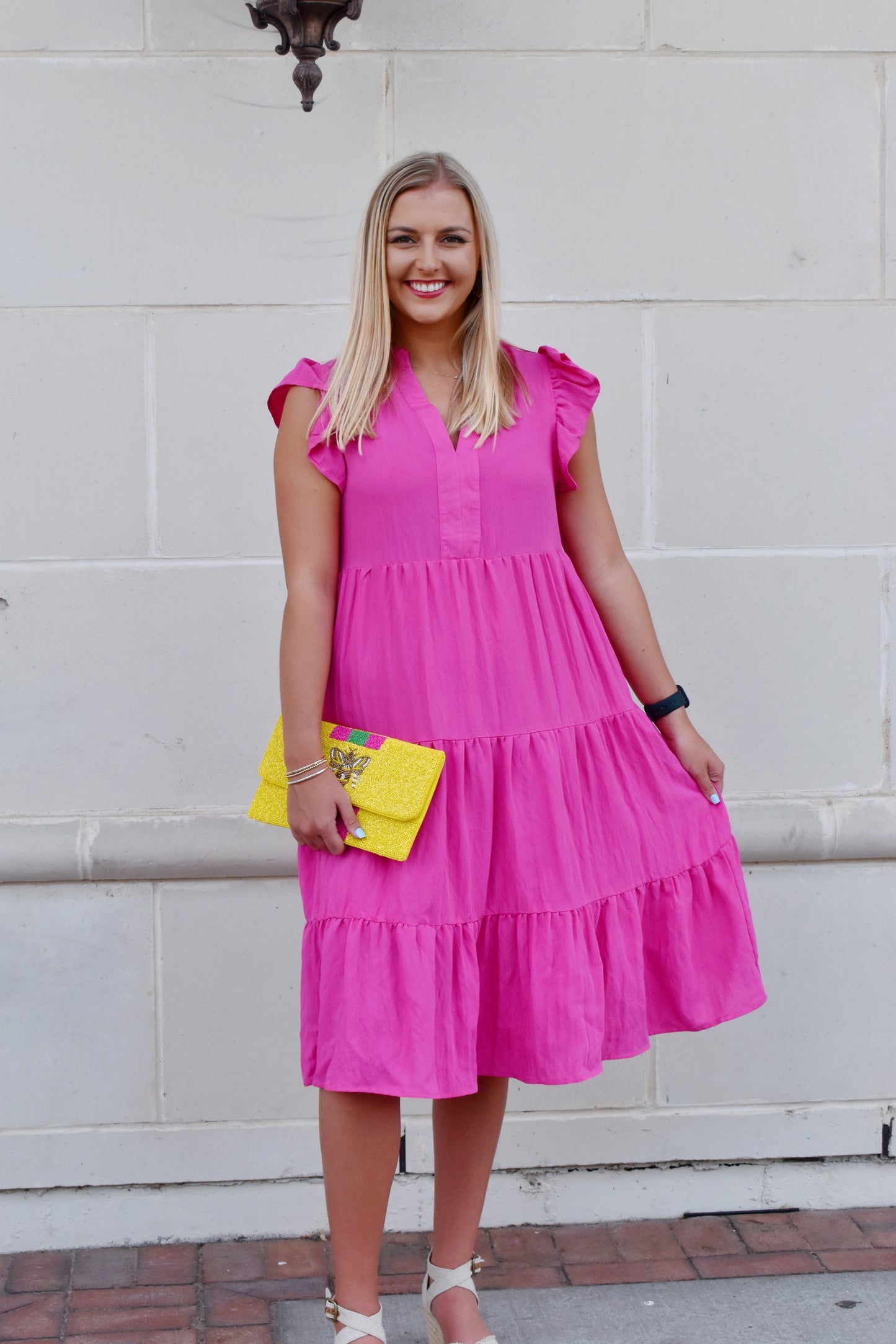 Strawberry Margarita Hot Pink Midi Dress Confetti Boutique Strawberry Margarita Hot Pink Midi Dress Confetti Boutique