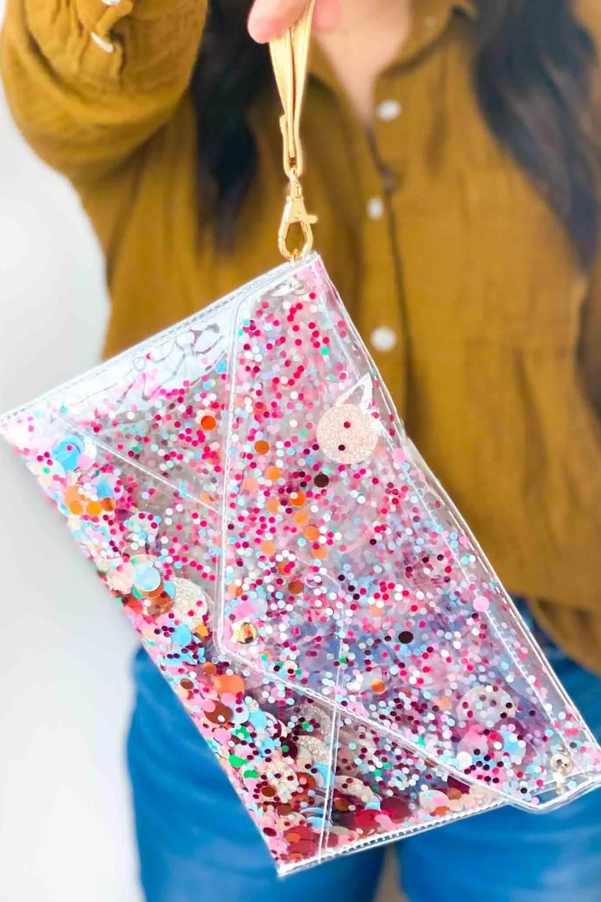 Load image into Gallery viewer, The Essentials Convertible Confetti Clutch
