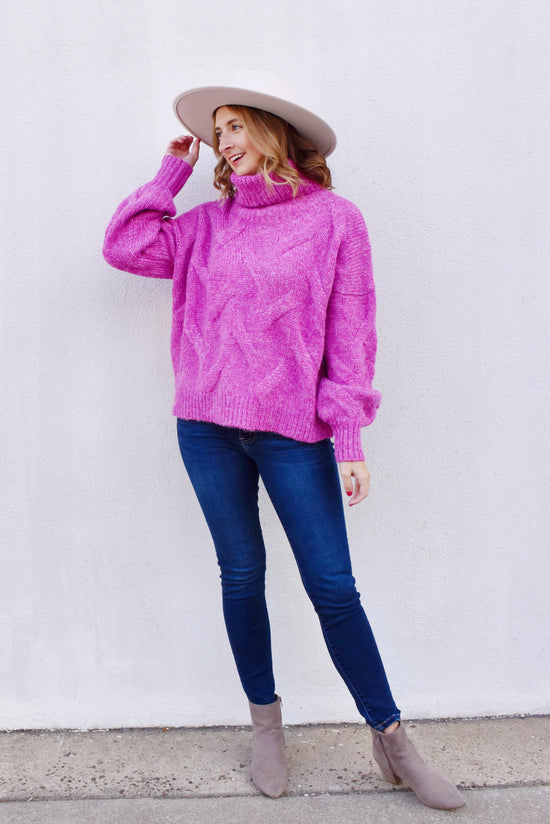 Orchid Turtleneck Sweater