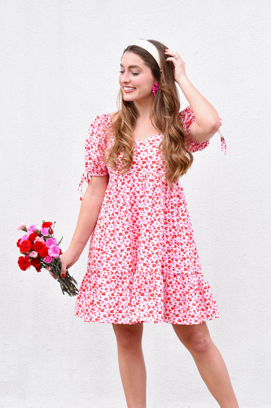 In Bloom Ditsy Floral Sweetheart Dress