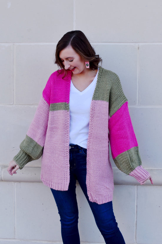Load image into Gallery viewer, Kathryn Color Block Cardigan
