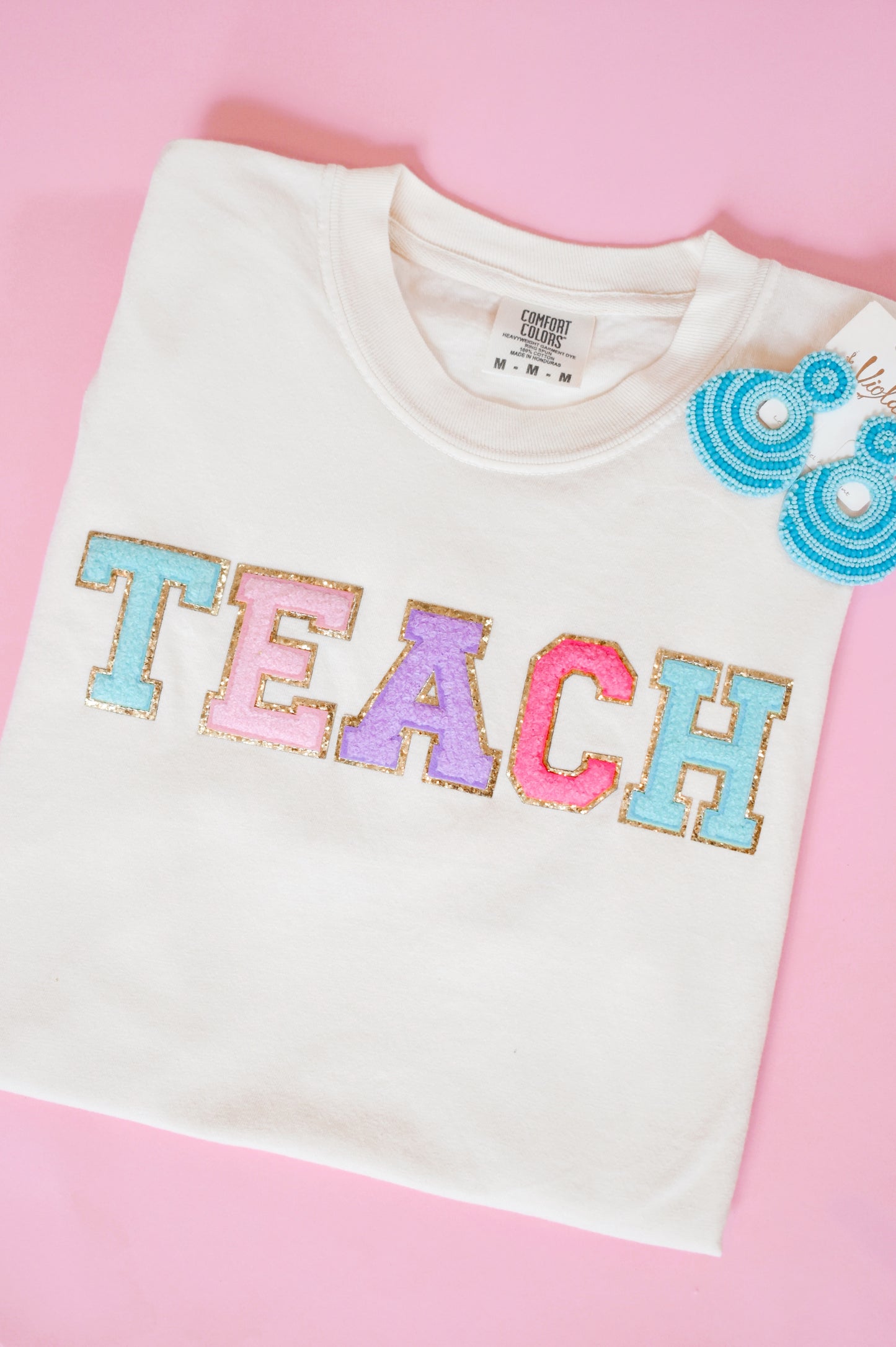 Load image into Gallery viewer, TEACH Patch Ivory T-Shirt
