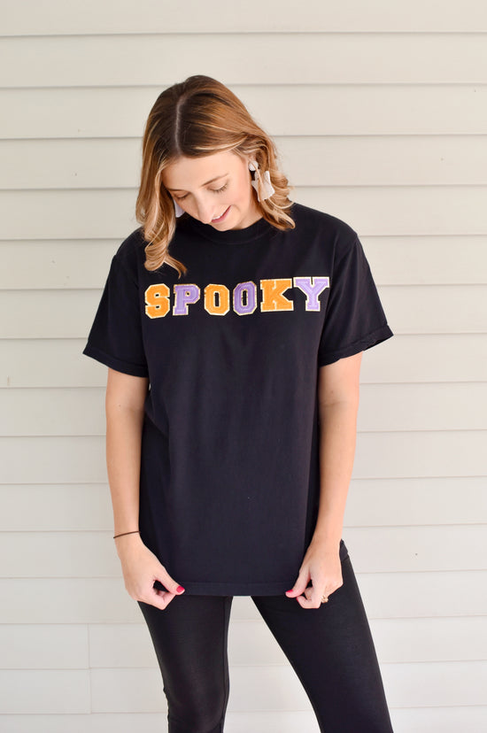 Load image into Gallery viewer, Spooky Patch Black T-Shirt
