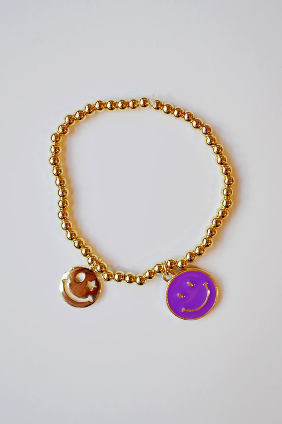 Purple Smiley Bracelet