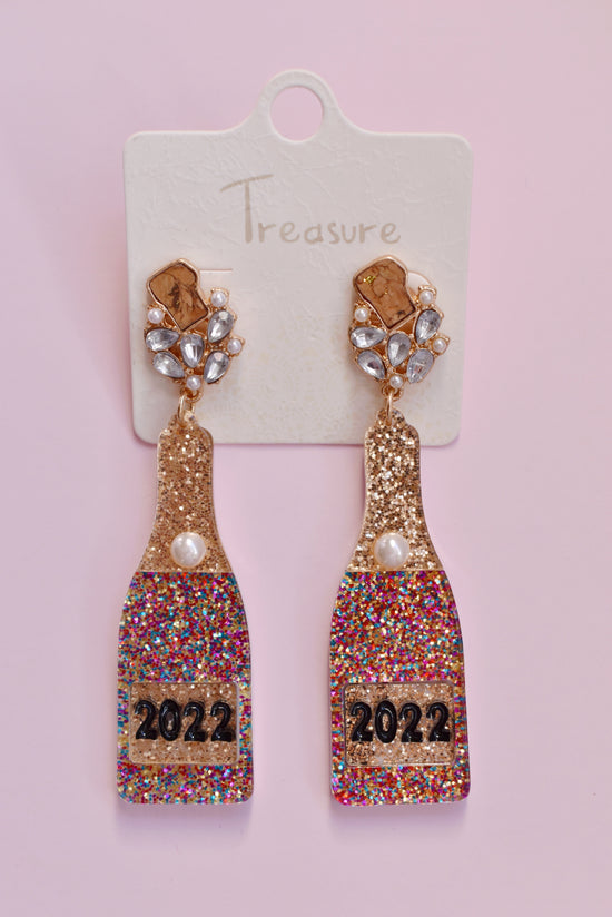 2022 Champagne Bottle Earrings