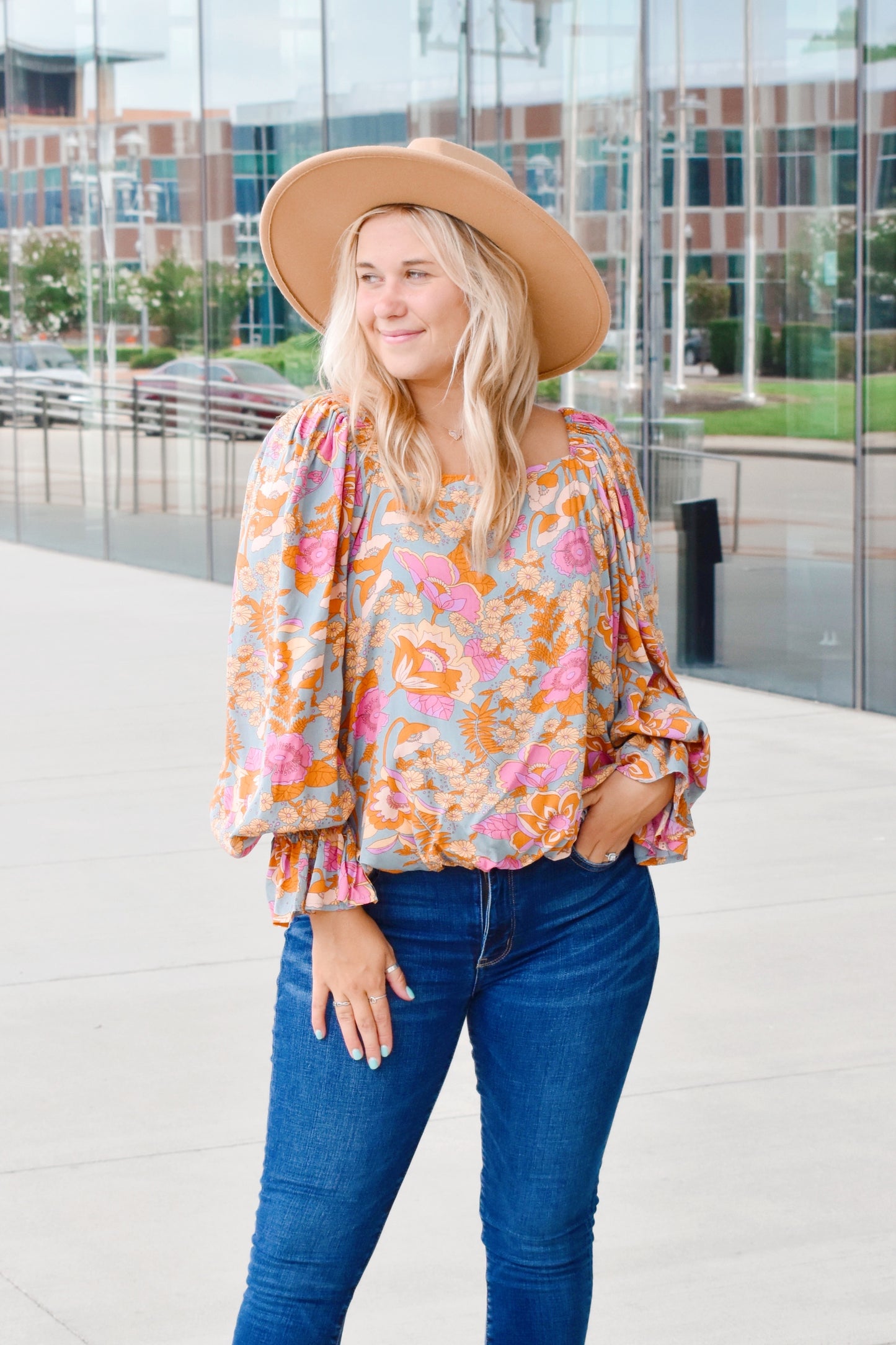 Dreaming Of Fall Floral Blouse