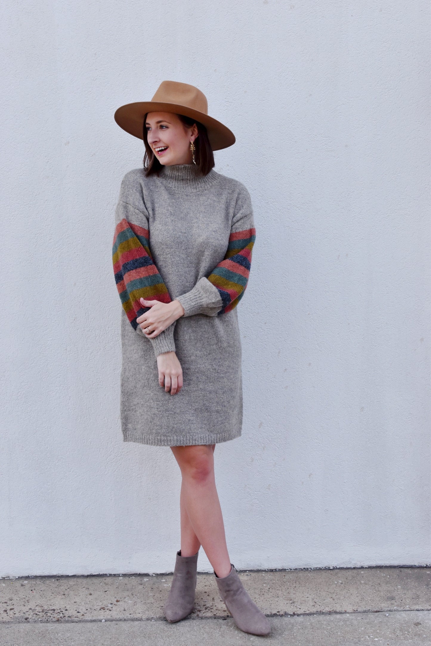 Load image into Gallery viewer, Lydia Multi Stripe Sweater Dress
