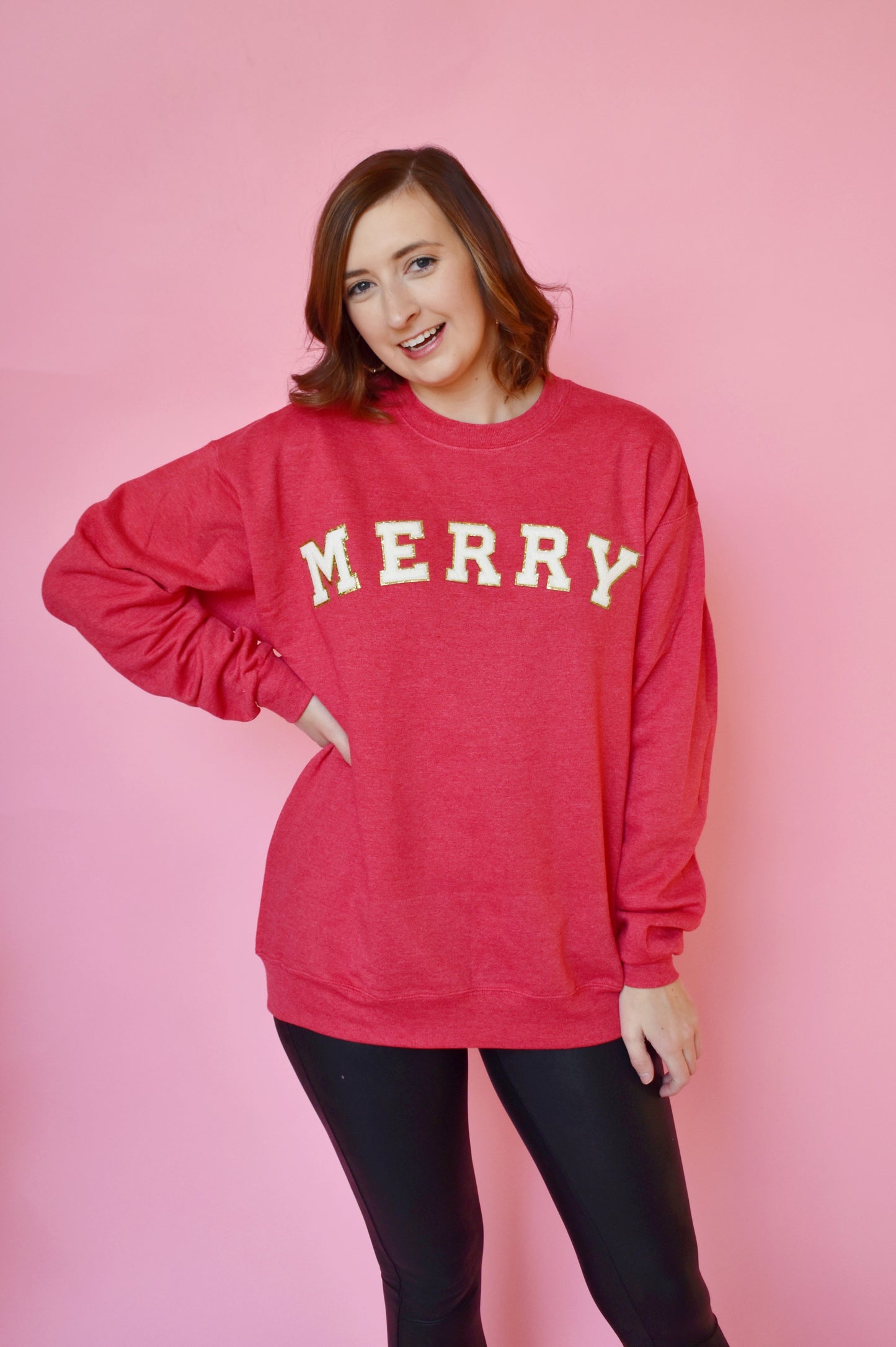 Load image into Gallery viewer, Merry Patch Crewneck Sweatshirt
