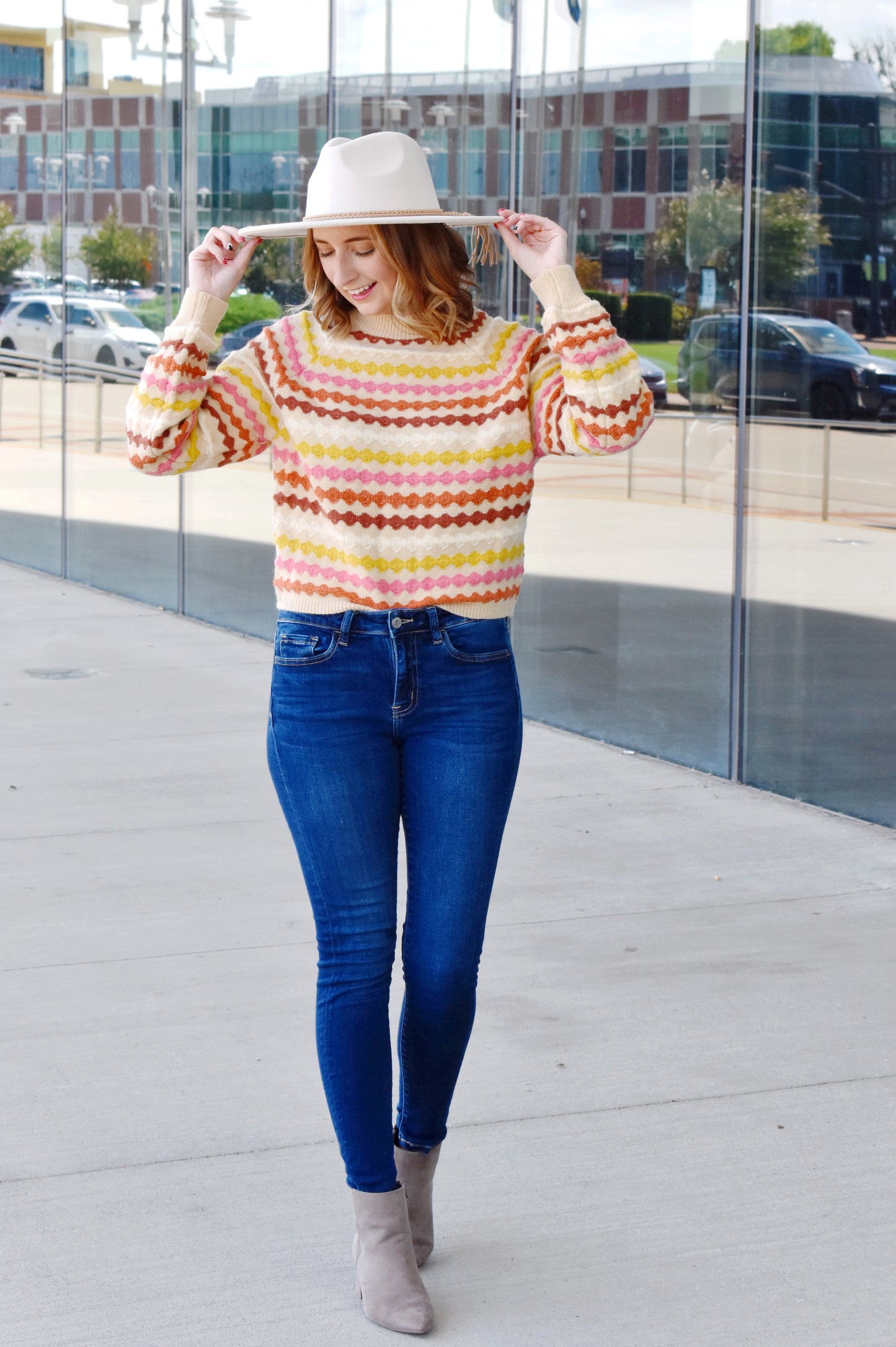 Load image into Gallery viewer, Falling For Fall Striped Sweater
