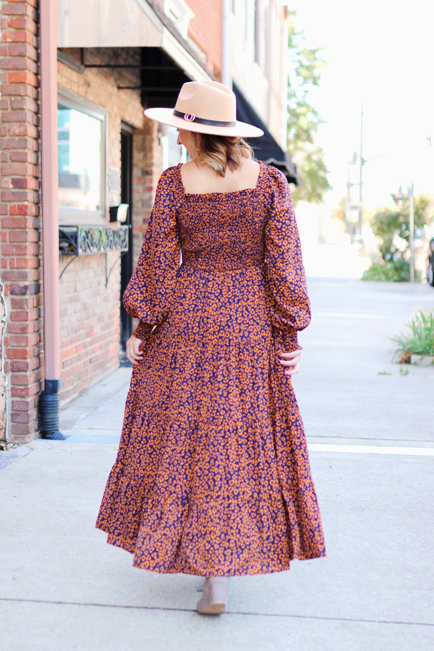 Load image into Gallery viewer, Navy Leopard Spot Maxi Dress
