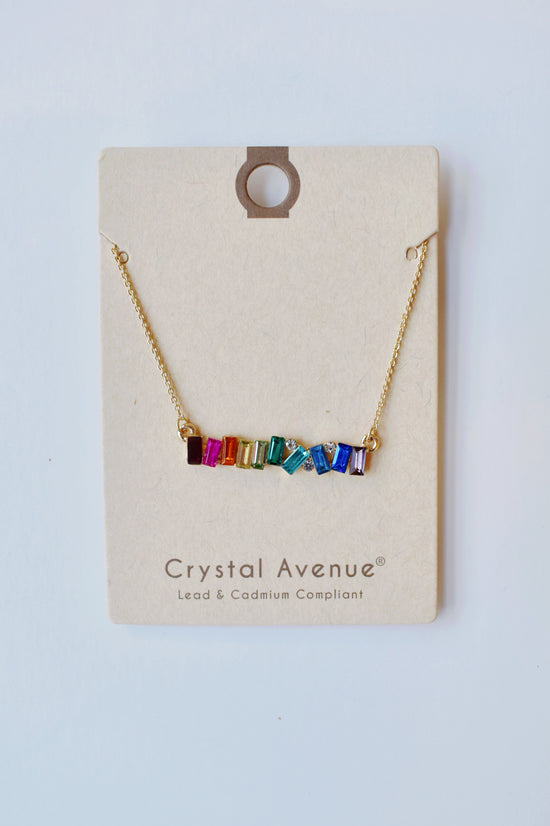 Load image into Gallery viewer, Rainbow Bar Necklace
