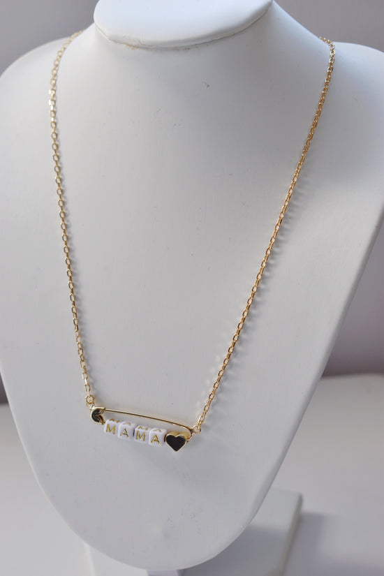 Load image into Gallery viewer, Mama Safety Pin Necklace
