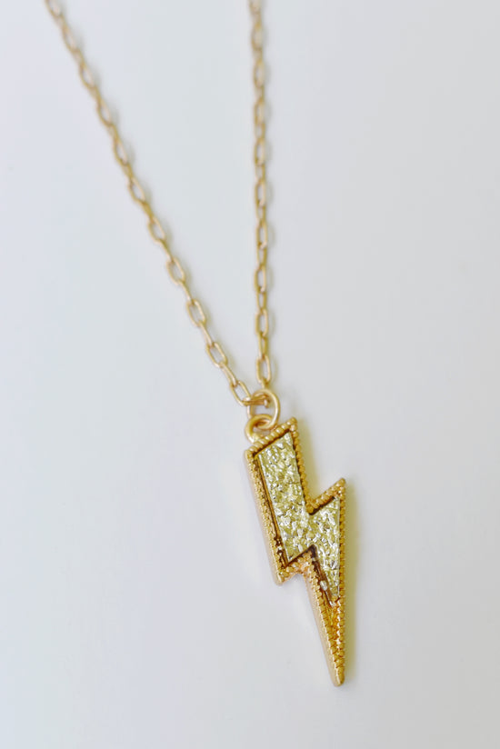 Load image into Gallery viewer, Gold Lightning Bolt Necklace
