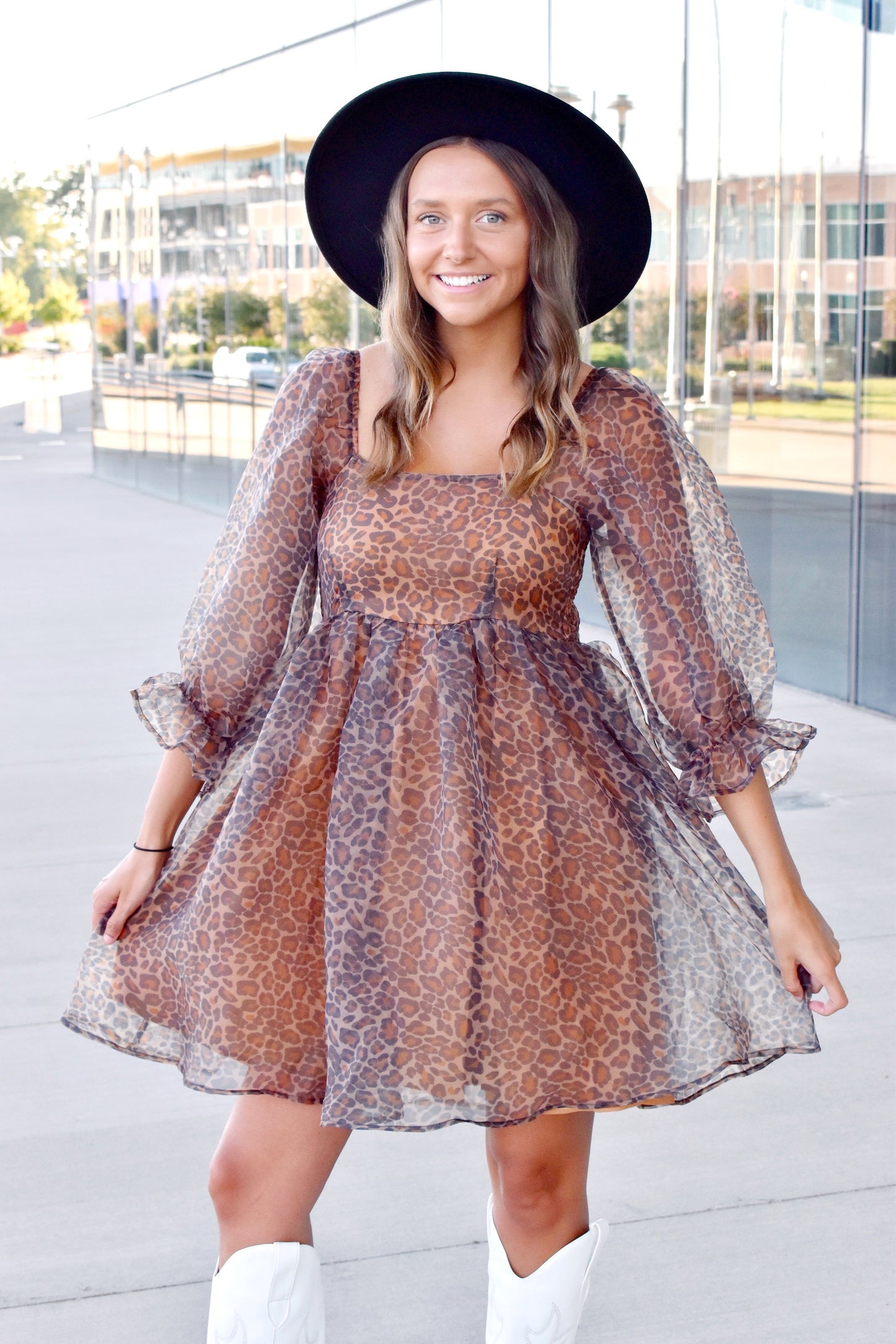organza babydoll dress Cheetah Sisters Organza Babydoll Dress