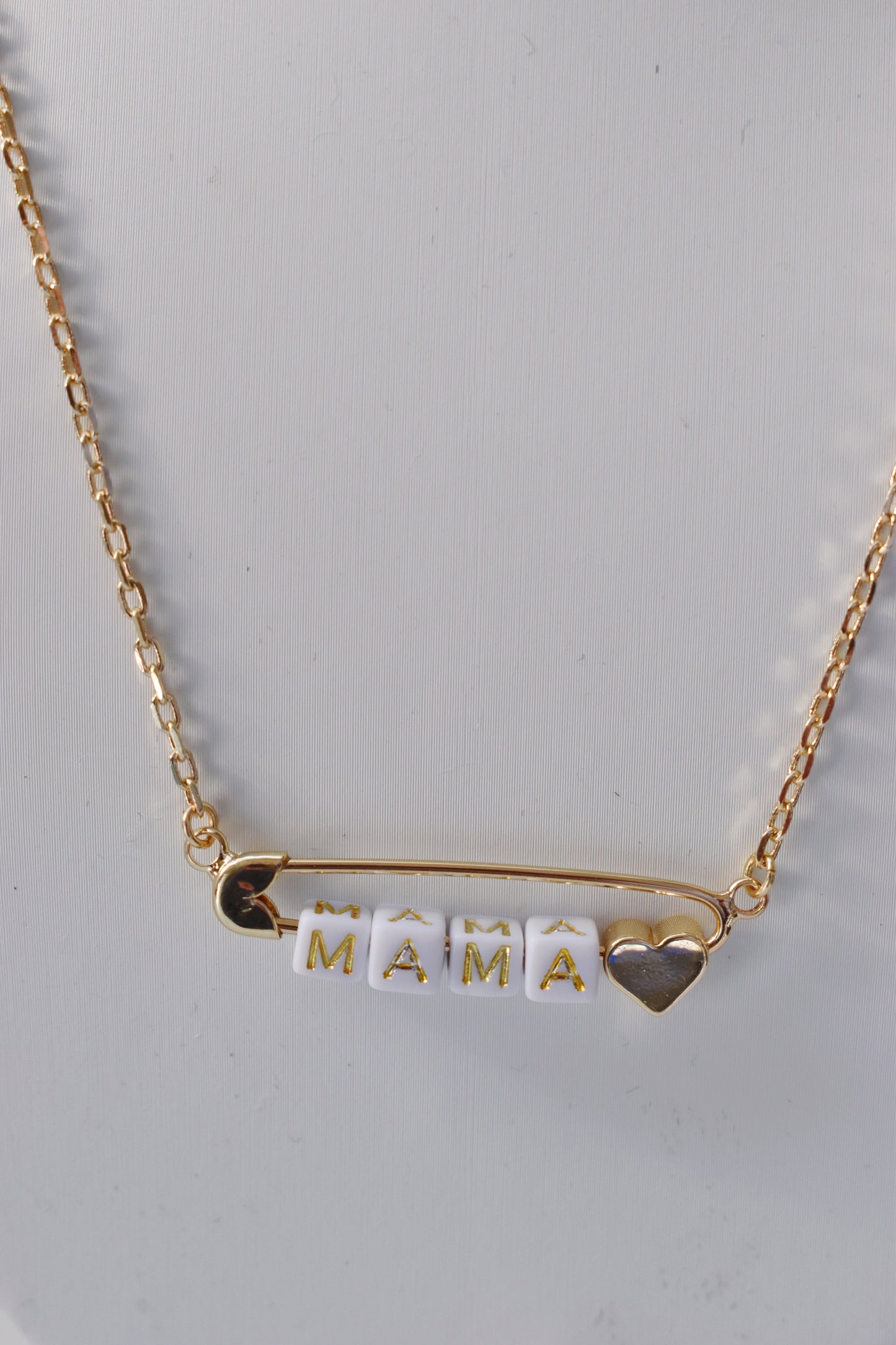 Mama Safety Pin Necklace