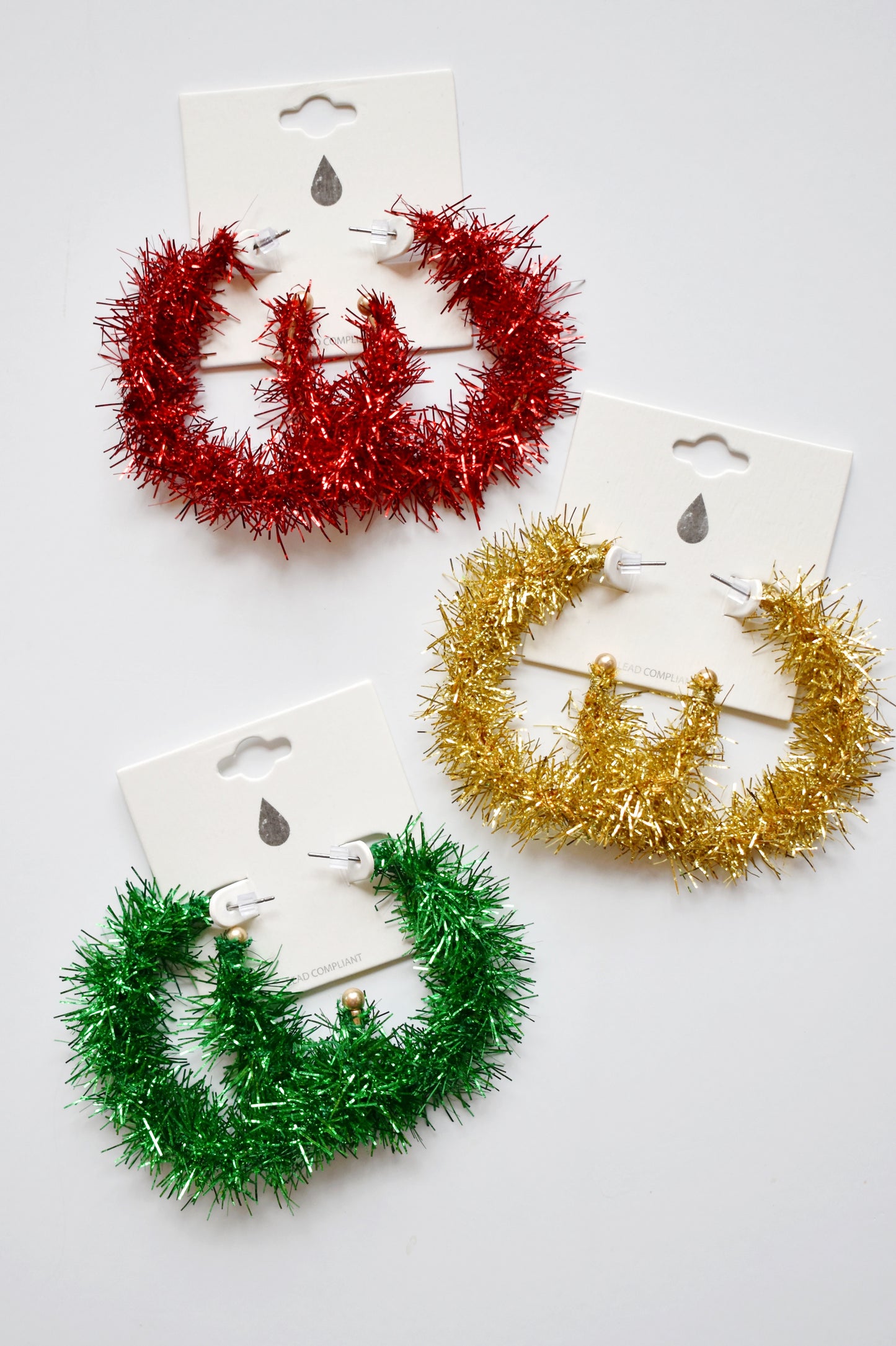 Load image into Gallery viewer, Festive Tinsel Hoops

